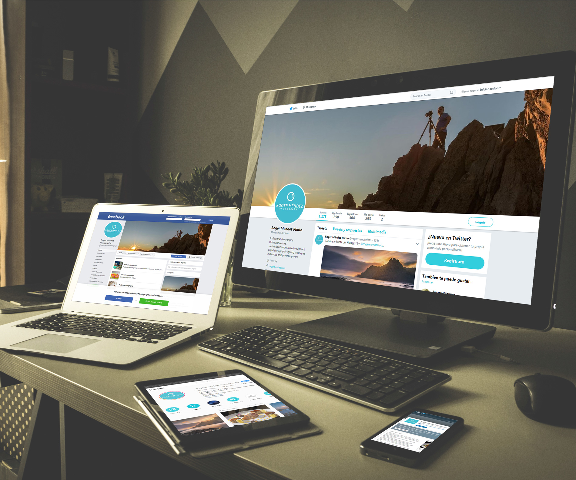 Social Media. Roger Mendez Photography