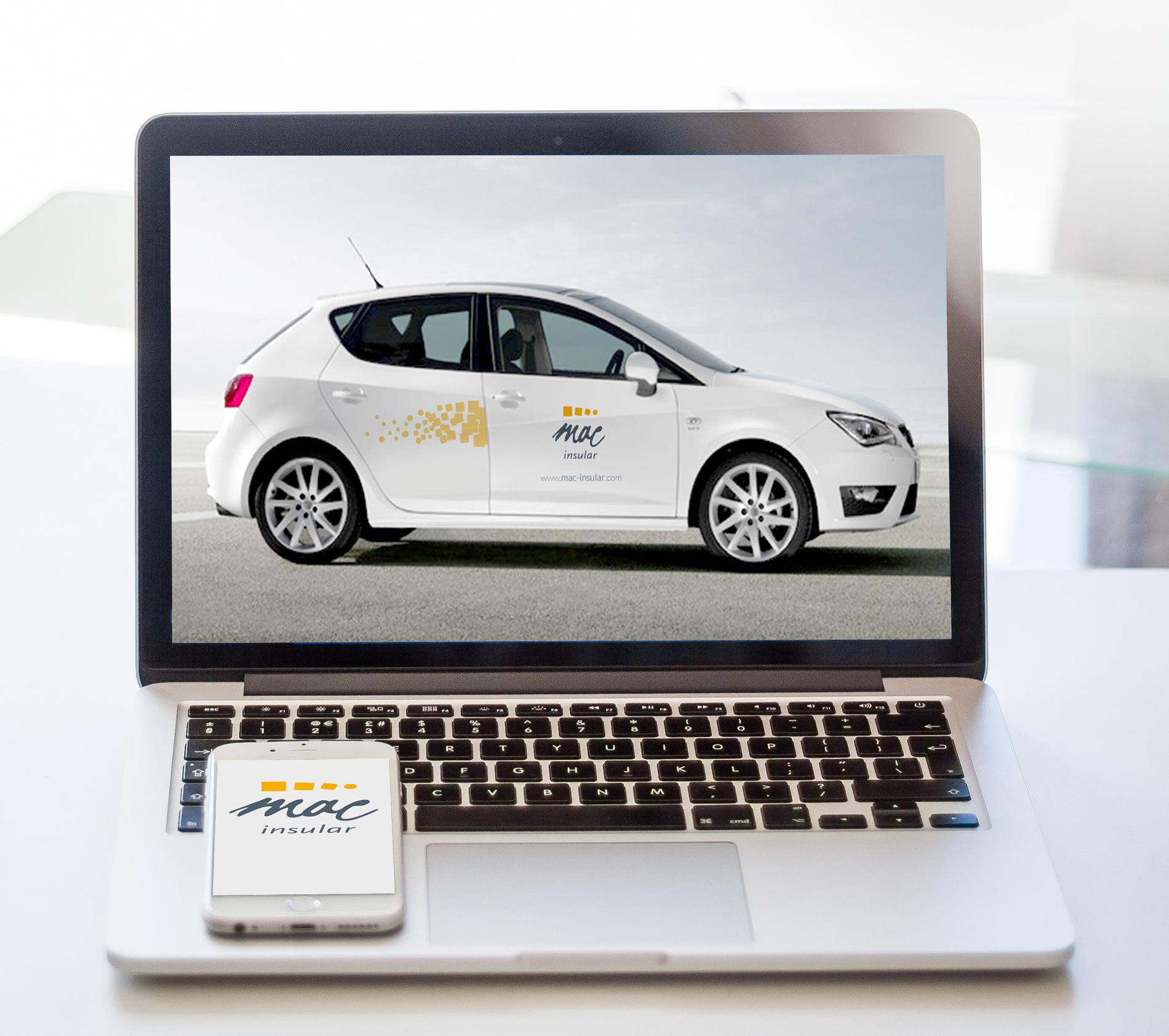 Diseño rotulación vehículo para Mac Insular